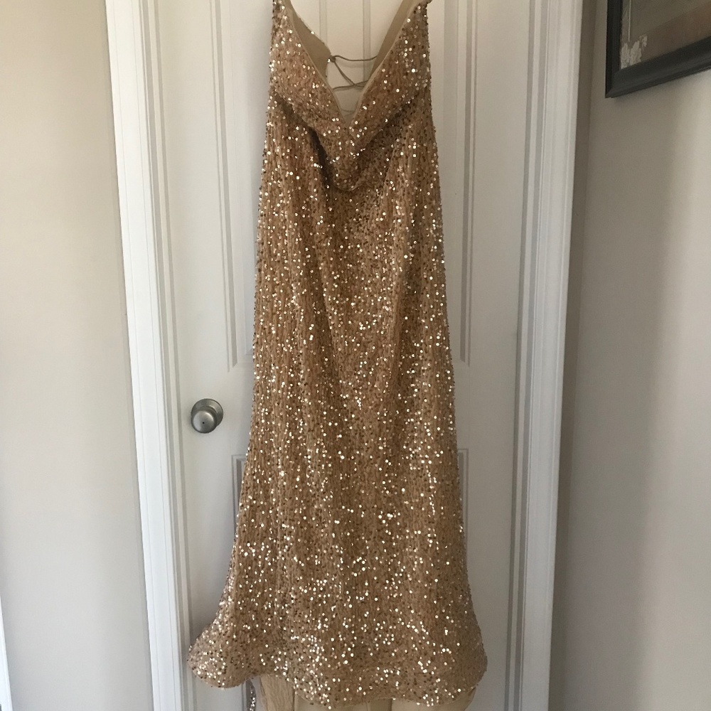 Champagne Gold Sequin Gown
